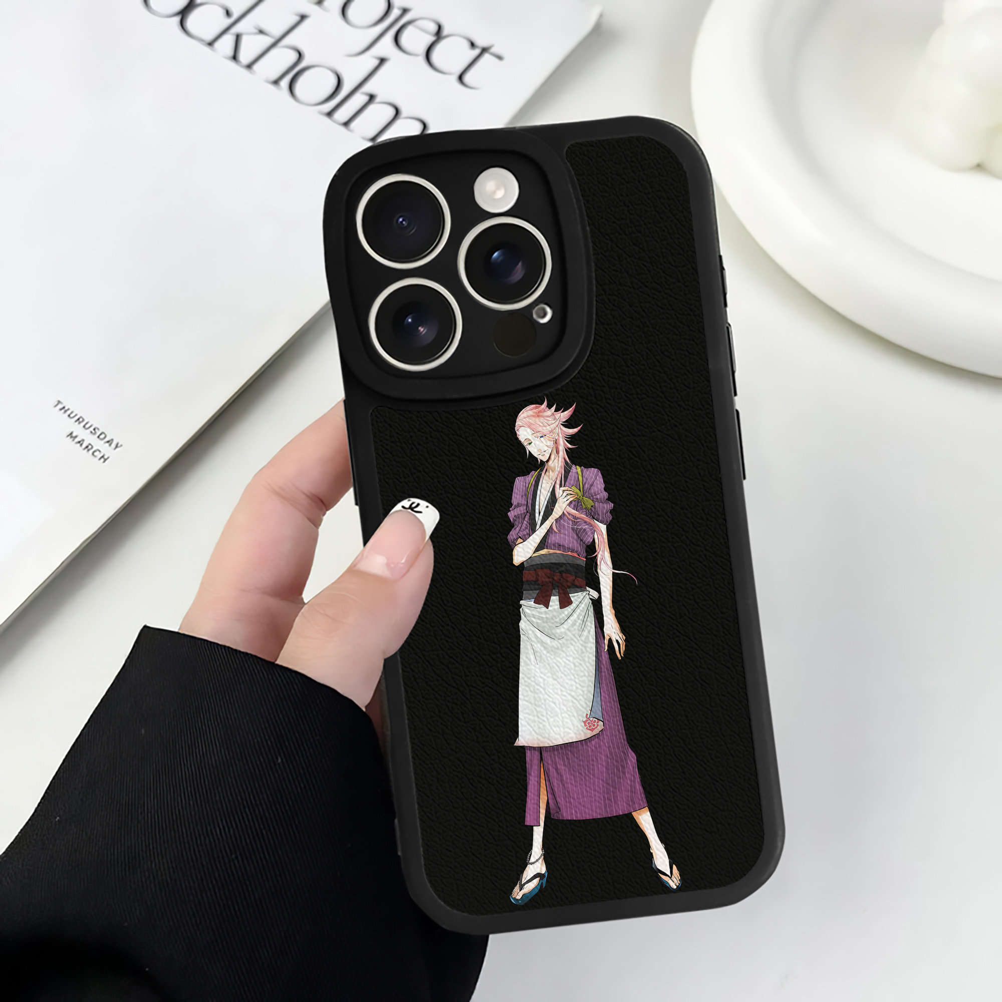 （画像用） 刀剣乱舞 Touken Ranbu 【iPhone 16シリーズ対応】シリコンスマホケース（レザー調） 材質：シリコン